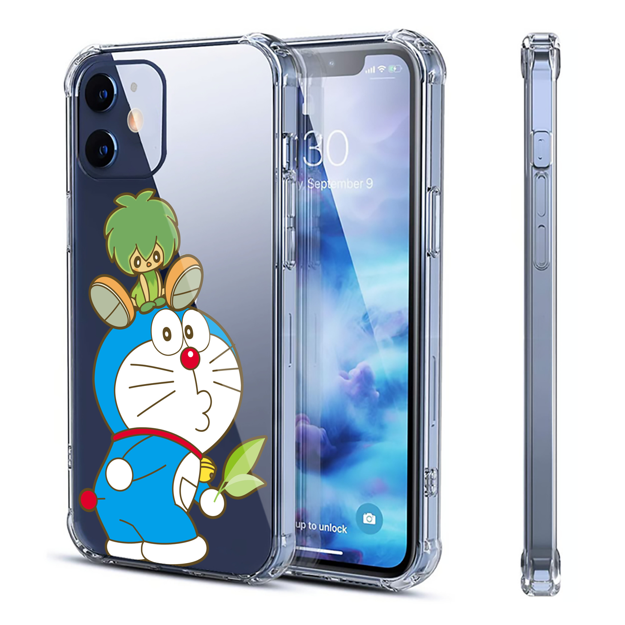 （画像用） ドラえもん Doraemon 【iPhone 12シリーズ対応】透明スマホケース（クリアソフトケース）
